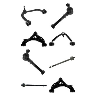 TRQ® - Front Lower and Upper Control Arm with Ball Joint and Tie Rod End Kit