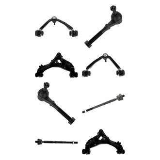 TRQ® - Front Lower and Upper Control Arm with Ball Joint and Tie Rod End Kit