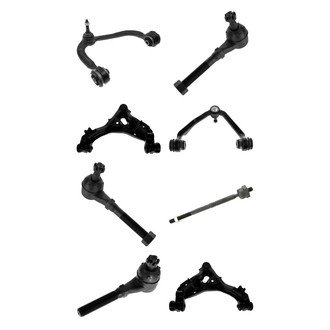 TRQ® - Front Lower and Upper Control Arm with Ball Joint and Tie Rod End Kit