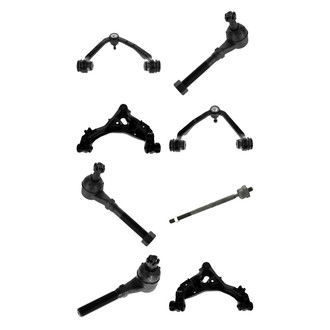 TRQ® - Front Lower and Upper Control Arm with Ball Joint and Tie Rod End Kit