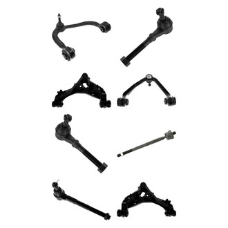 TRQ® - Front Lower and Upper Control Arm with Ball Joint and Tie Rod End Kit