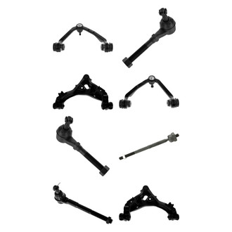 TRQ® - Front Lower and Upper Control Arm with Ball Joint and Tie Rod End Kit