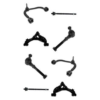 TRQ® - Front Lower and Upper Control Arm with Ball Joint and Tie Rod End Kit