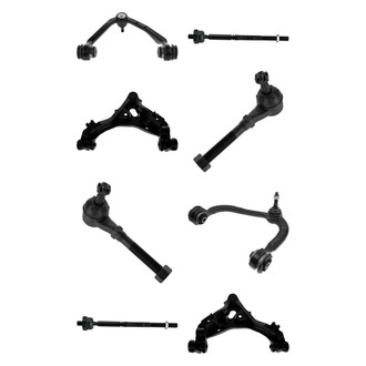 TRQ® - Front Lower and Upper Control Arm with Ball Joint and Tie Rod End Kit