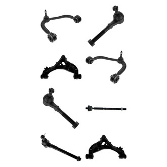 TRQ® - Front Lower and Upper Control Arm with Ball Joint and Tie Rod End Kit
