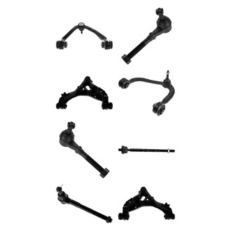TRQ® - Front Lower and Upper Control Arm with Ball Joint and Tie Rod End Kit