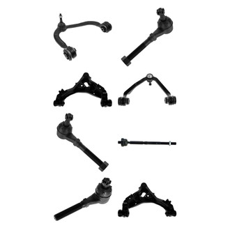 TRQ® - Front Lower and Upper Control Arm with Ball Joint and Tie Rod End Kit