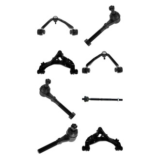 TRQ® - Front Lower and Upper Control Arm with Ball Joint and Tie Rod End Kit