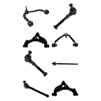 TRQ® - Front Lower and Upper Control Arm with Ball Joint and Tie Rod End Kit