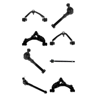 TRQ® - Front Lower and Upper Control Arm with Ball Joint and Tie Rod End Kit