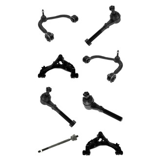 TRQ® - Front Lower and Upper Control Arm with Ball Joint and Tie Rod End Kit