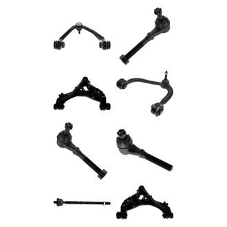 TRQ® - Front Lower and Upper Control Arm with Ball Joint and Tie Rod End Kit