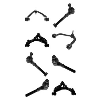 TRQ® - Front Lower and Upper Control Arm with Ball Joint and Tie Rod End Kit