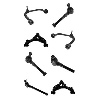 TRQ® - Front Lower and Upper Control Arm with Ball Joint and Tie Rod End Kit