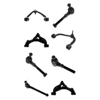 TRQ® - Front Lower and Upper Control Arm with Ball Joint and Tie Rod End Kit