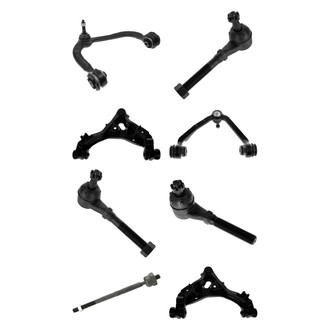 TRQ® - Front Lower and Upper Control Arm with Ball Joint and Tie Rod End Kit