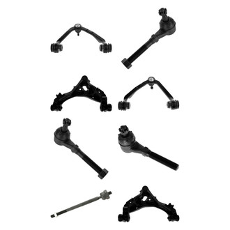 TRQ® - Front Lower and Upper Control Arm with Ball Joint and Tie Rod End Kit