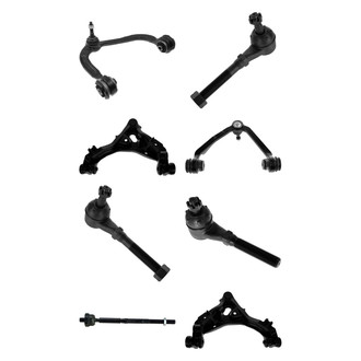 TRQ® - Front Lower and Upper Control Arm with Ball Joint and Tie Rod End Kit