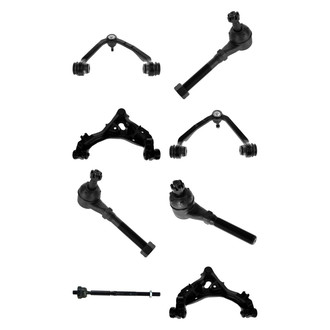 TRQ® - Front Lower and Upper Control Arm with Ball Joint and Tie Rod End Kit