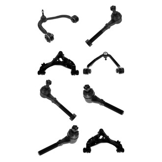 TRQ® - Front Lower and Upper Control Arm with Ball Joint and Tie Rod End Kit