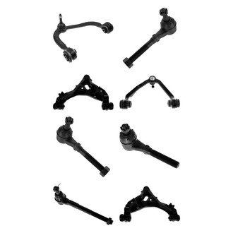 TRQ® - Front Lower and Upper Control Arm with Ball Joint and Tie Rod End Kit