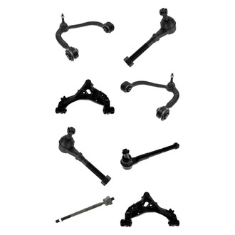TRQ® - Front Lower and Upper Control Arm with Ball Joint and Tie Rod End Kit