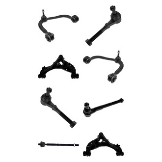 TRQ® - Front Lower and Upper Control Arm with Ball Joint and Tie Rod End Kit