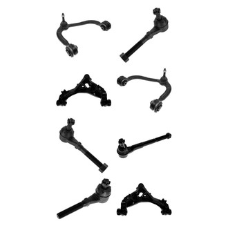 TRQ® - Front Lower and Upper Control Arm with Ball Joint and Tie Rod End Kit