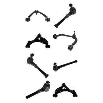 TRQ® - Front Lower and Upper Control Arm with Ball Joint and Tie Rod End Kit