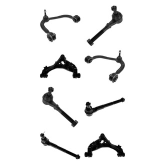 TRQ® - Front Lower and Upper Control Arm with Ball Joint and Tie Rod End Kit