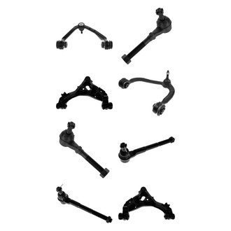 TRQ® - Front Lower and Upper Control Arm with Ball Joint and Tie Rod End Kit