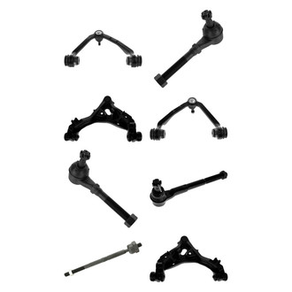 TRQ® - Front Lower and Upper Control Arm with Ball Joint and Tie Rod End Kit