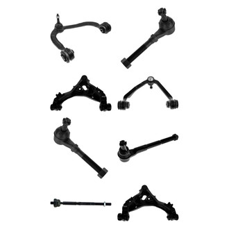TRQ® - Front Lower and Upper Control Arm with Ball Joint and Tie Rod End Kit