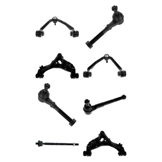 TRQ® - Front Lower and Upper Control Arm with Ball Joint and Tie Rod End Kit