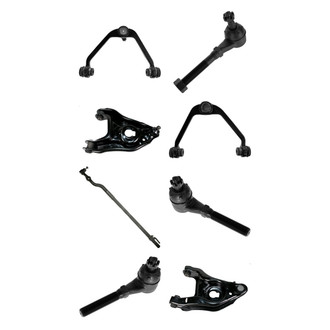 TRQ® - Front Lower and Upper Control Arm with Ball Joint and Tie Rod End Kit