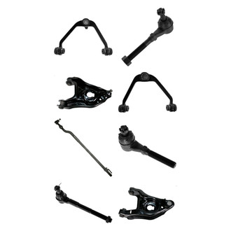 TRQ® - Front Lower and Upper Control Arm with Ball Joint and Tie Rod End Kit