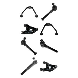 TRQ® - Front Lower and Upper Control Arm with Ball Joint and Tie Rod End Kit