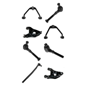 TRQ® - Front Lower and Upper Control Arm with Ball Joint and Tie Rod End Kit