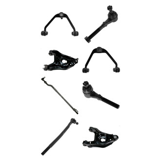 TRQ® - Front Lower and Upper Control Arm with Ball Joint and Tie Rod End Kit