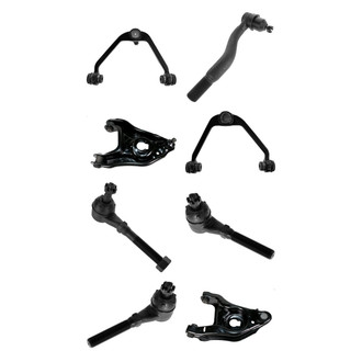 TRQ® - Front Lower and Upper Control Arm with Ball Joint and Tie Rod End Kit