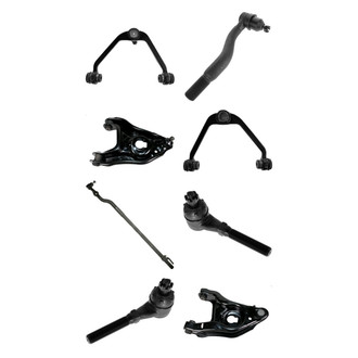 TRQ® - Front Lower and Upper Control Arm with Ball Joint and Tie Rod End Kit