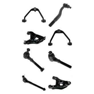 TRQ® - Front Lower and Upper Control Arm with Ball Joint and Tie Rod End Kit