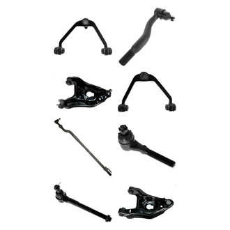 TRQ® - Front Lower and Upper Control Arm with Ball Joint and Tie Rod End Kit