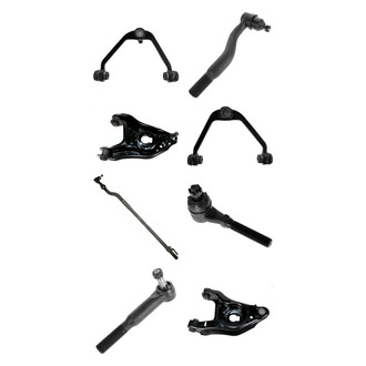 TRQ® - Front Lower and Upper Control Arm with Ball Joint and Tie Rod End Kit