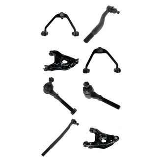 TRQ® - Front Lower and Upper Control Arm with Ball Joint and Tie Rod End Kit