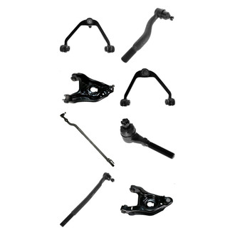 TRQ® - Front Lower and Upper Control Arm with Ball Joint and Tie Rod End Kit