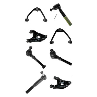 TRQ® - Front Lower and Upper Control Arm with Ball Joint and Tie Rod End Kit