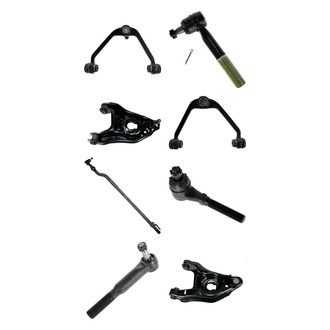 TRQ® - Front Lower and Upper Control Arm with Ball Joint and Tie Rod End Kit