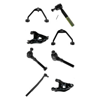 TRQ® - Front Lower and Upper Control Arm with Ball Joint and Tie Rod End Kit
