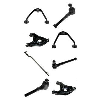 TRQ® - Front Lower and Upper Control Arm with Ball Joint and Tie Rod End Kit